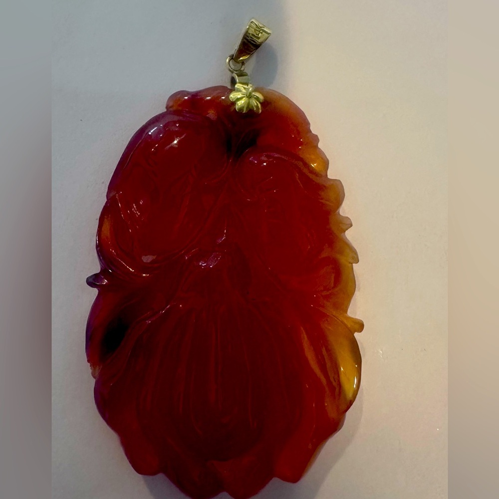 14k and Jade pendant